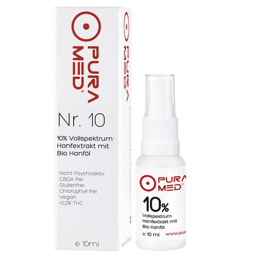 10% CBD Vollspektrum Premium Öl in Bio-Hanföl 10ml