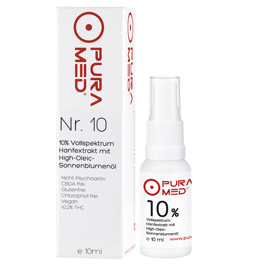 10% CBD Vollspektrum Premium Öl in Bio-Sonnenblumenöl 10ml
